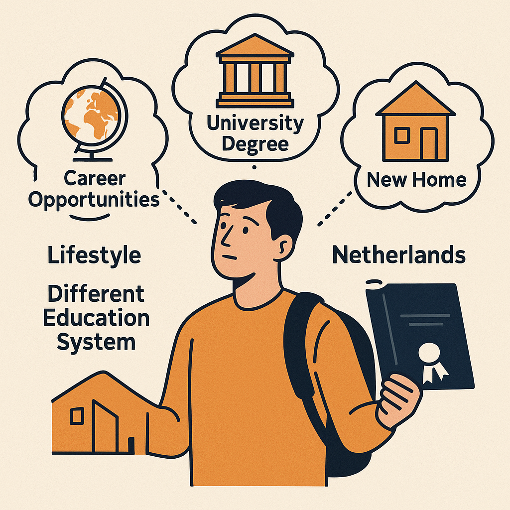 Estudiantes internacionales en Holanda estudiando ADE en inglés y negocios internacionales 